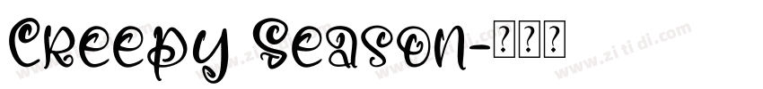 Creepy Season字体转换